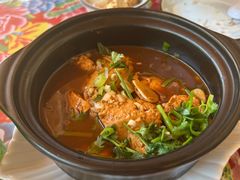 砂锅炖豆腐-遇见小院—虹鳟鱼•农家菜(怀柔店)