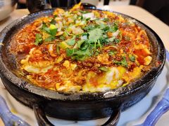 铁板豆腐鸡蛋双拼-春明狗肉馆(经开一区店)