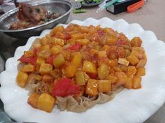 土豆茄子浇莜面-庆余楼