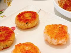 煎莲藕饼拼煎虾饼-花城苑广府菜(侨鑫店)