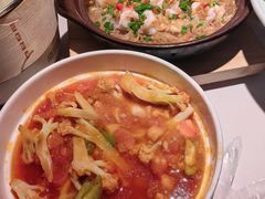 西红柿炒青梗花菜-额娘·春饼烤鸭(华北七楼创始店)