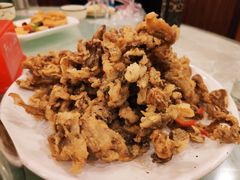 炸蘑菇-华盛园卷子王农家菜水库鱼