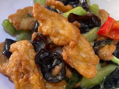 广东丝瓜焖自制鱼腐-日昌餐馆(德胜门店)