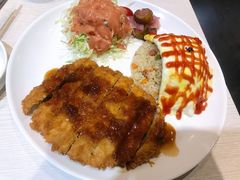 炸猪排蛋包饭-米笑情(韩乐坊店)