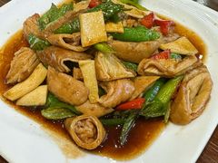 蒜苗炒大肠-胖子饭店(兴学弄店)