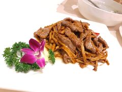 茶树菇炒牛柳-得月楼·省级非遗·传统苏帮菜(观前店)
