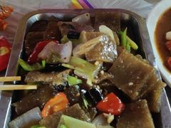 炒卷煎-路书奇炝锅绿豆面(万客隆店)