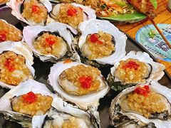 蒜蓉辣椒生蚝-蚝哥花姐湛江烤生蚝(美丽湾市场店)