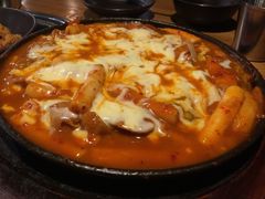 奶酪海鲜炒米条-包装马车·韩国料理·포장마차