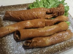 蒜香肥肠-大油嘴碳烤油边