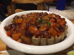 羊肉茄子盖莜面-老阿妈蒙古村·蒙古包·草原文化·歌舞表演(老君堂店)