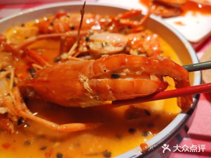 小海鲜大排档(船山路地标店)-百香果罗氏虾-菜-百香果罗氏虾图片-南昌