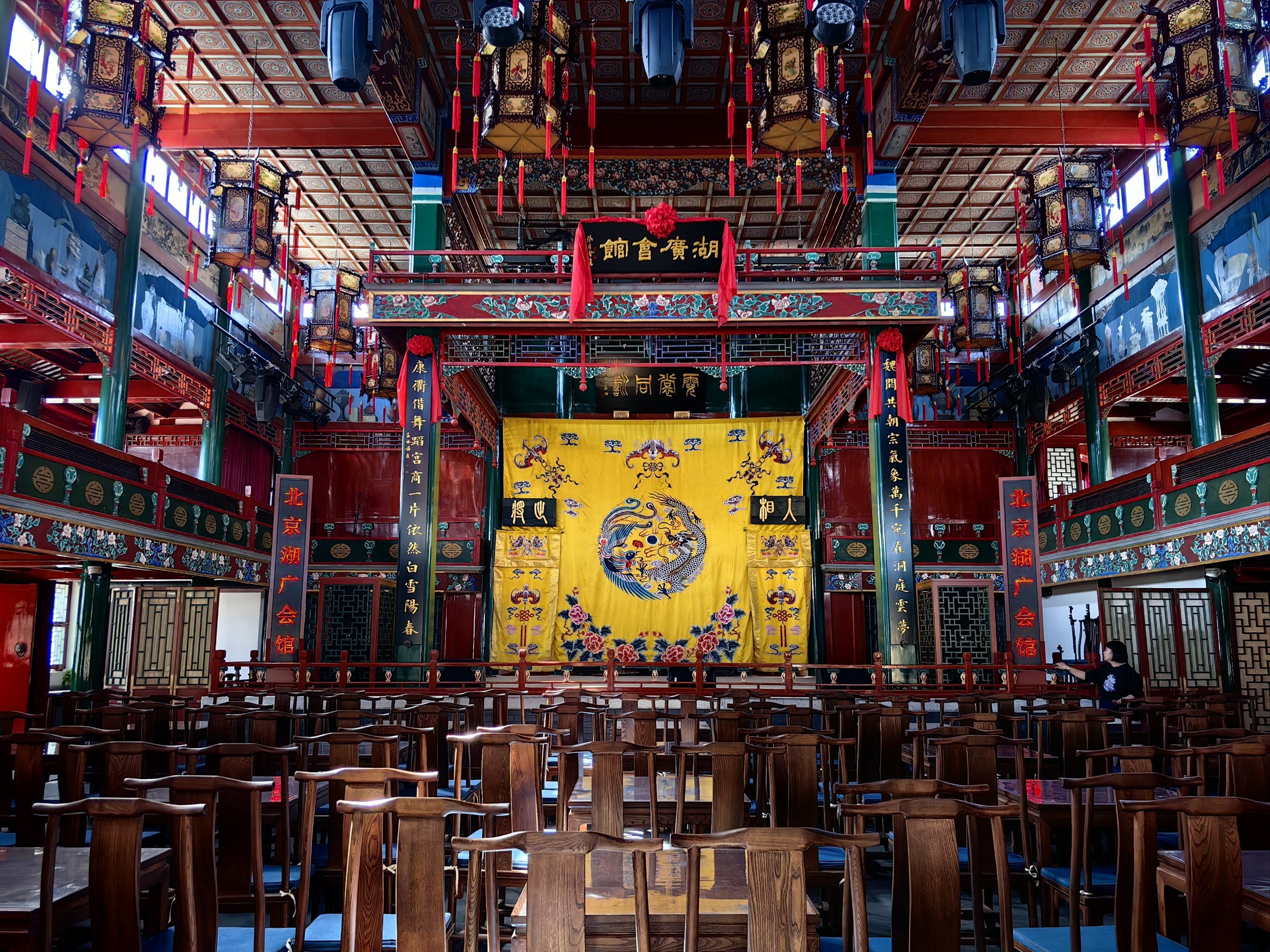 打卡新开放的湖广会馆大戏楼~~好漂亮的戏台子