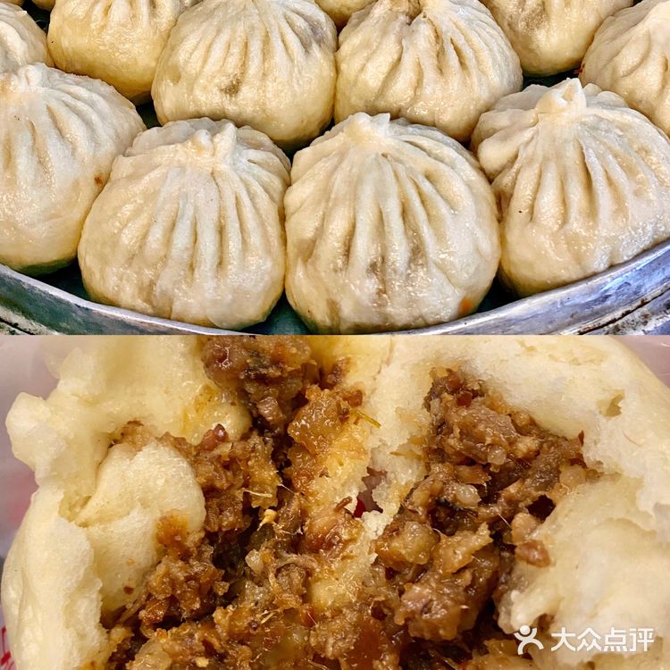 本地人排队打包买,一个就3两的肉馅大包
