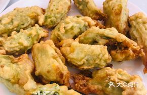 Fried Pumpkin Blossom with Tofu