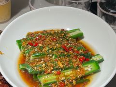 浇汁秋葵。-遇江南江西菜(青山湖万达店)
