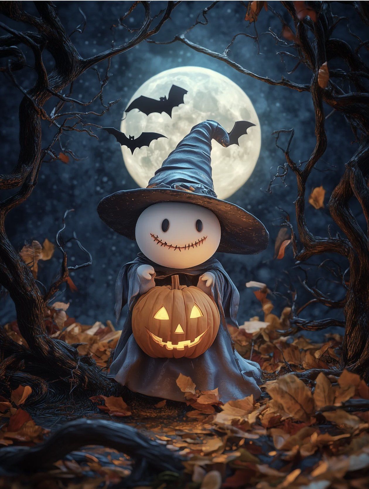 可爱小幽灵与南瓜