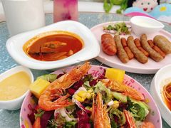 香煎甜虾芒果沙拉-天空花园餐吧·生日·团建(南山店)