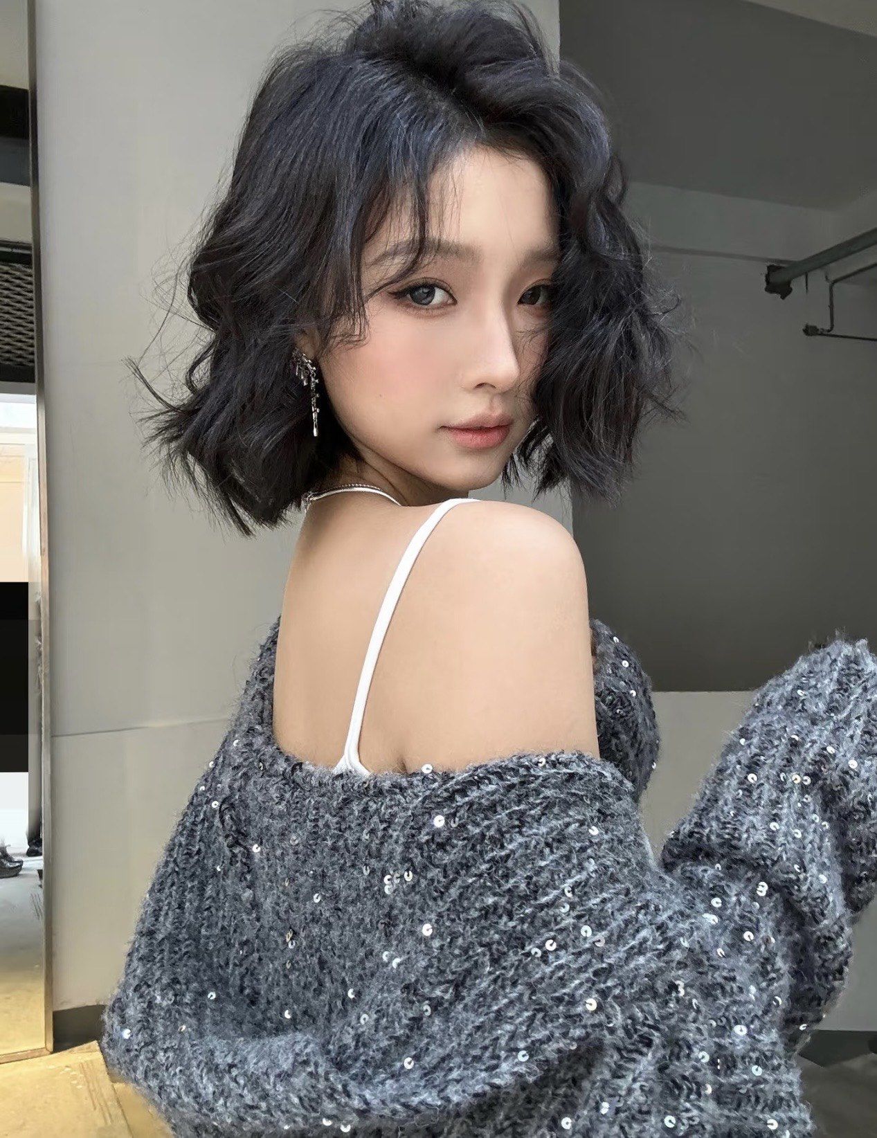 发量少短发烫发