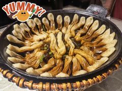 排骨豆角卷子-华盛园卷子王农家菜水库鱼
