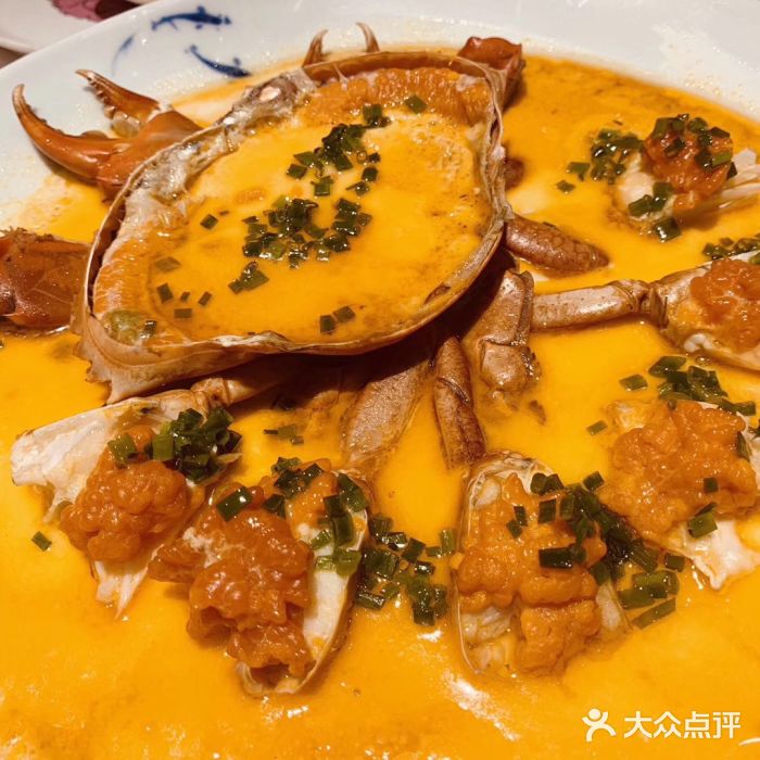 蟹榭·本帮江浙菜·蟹宴(五角场合生汇商场店)蛋羹葱油膏蟹图片