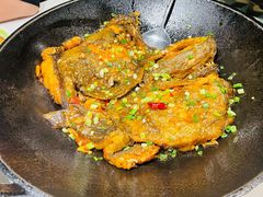 锅烧深海碟鱼头-大份-开海·红岛海鲜虾水饺(石老人店)