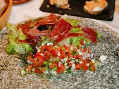 蔬菜沙拉配西班牙火腿和芝士-火车头法国西餐厅