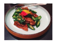 头抽炒秋葵黑豚肉-广州文华东方酒店·江-由辉师傅主理