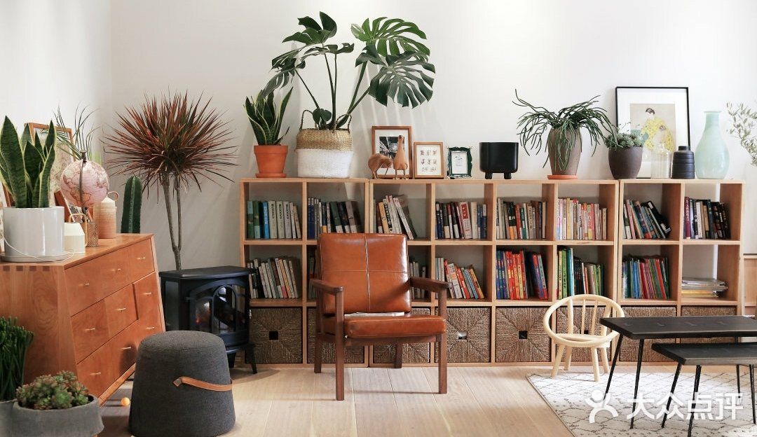 #客厅 #绿植 #书房 #书桌 #书架客厅硬装