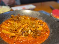 八爪鱼微辣-红辣椒八爪鱼特色韩国料理