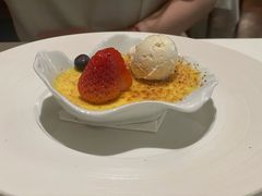 塔希提香草焦糖布丁-青苹果冰霜-福楼法餐厅FLO