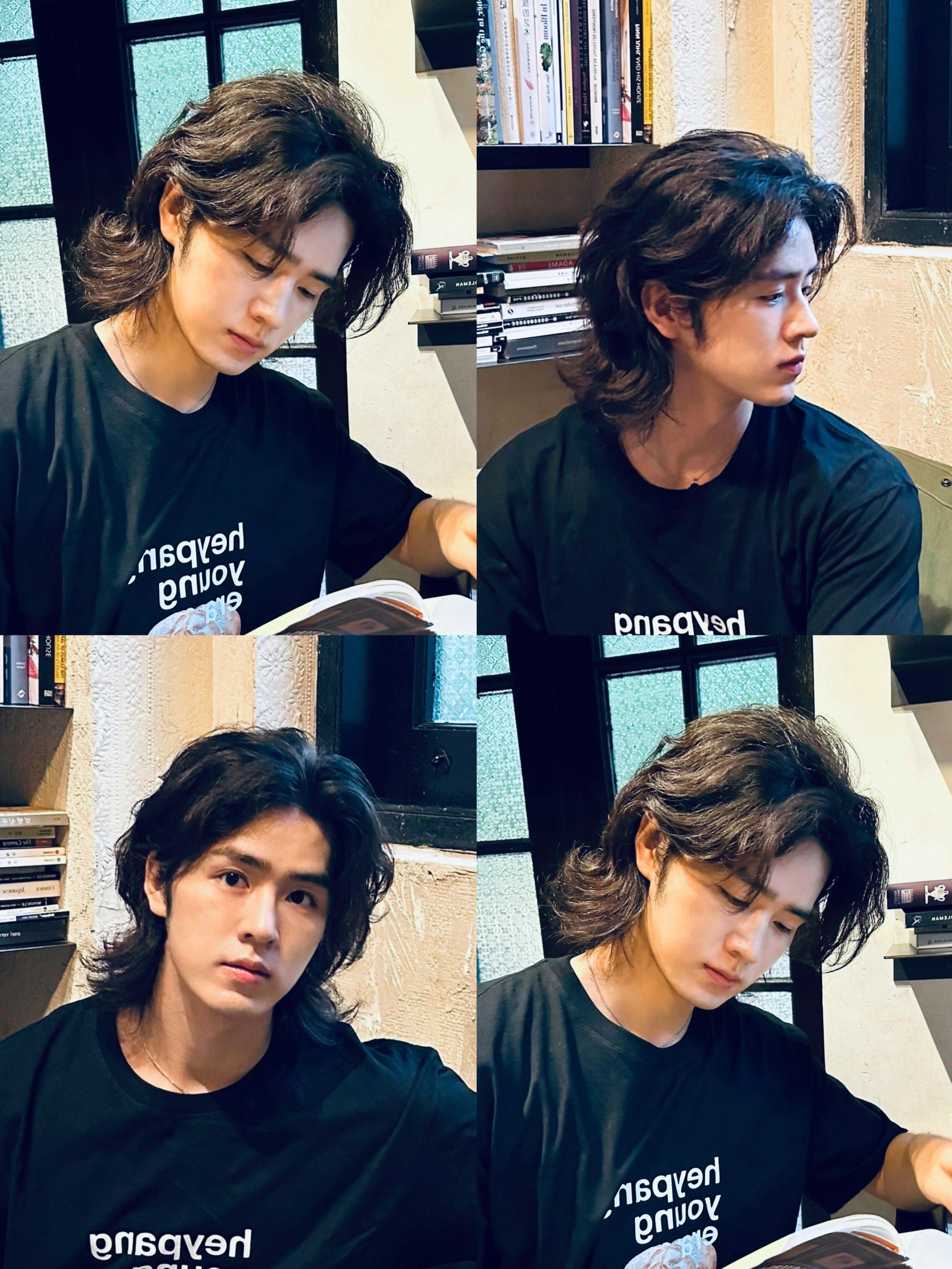 男生长发也超帅