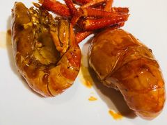 秘制干煎大虾-味可道美食坊(福基路店)
