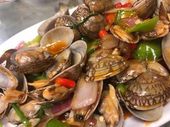 葱姜炒花甲-四川小胡子海鲜(丁村万人海鲜广场店)