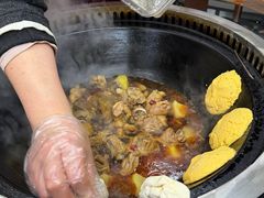 现贴白面花卷锅贴-农家乐大锅台铁锅炖(四流中路店)