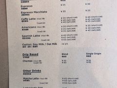 菜单-% Arabica阿拉比卡咖啡(武康路店)