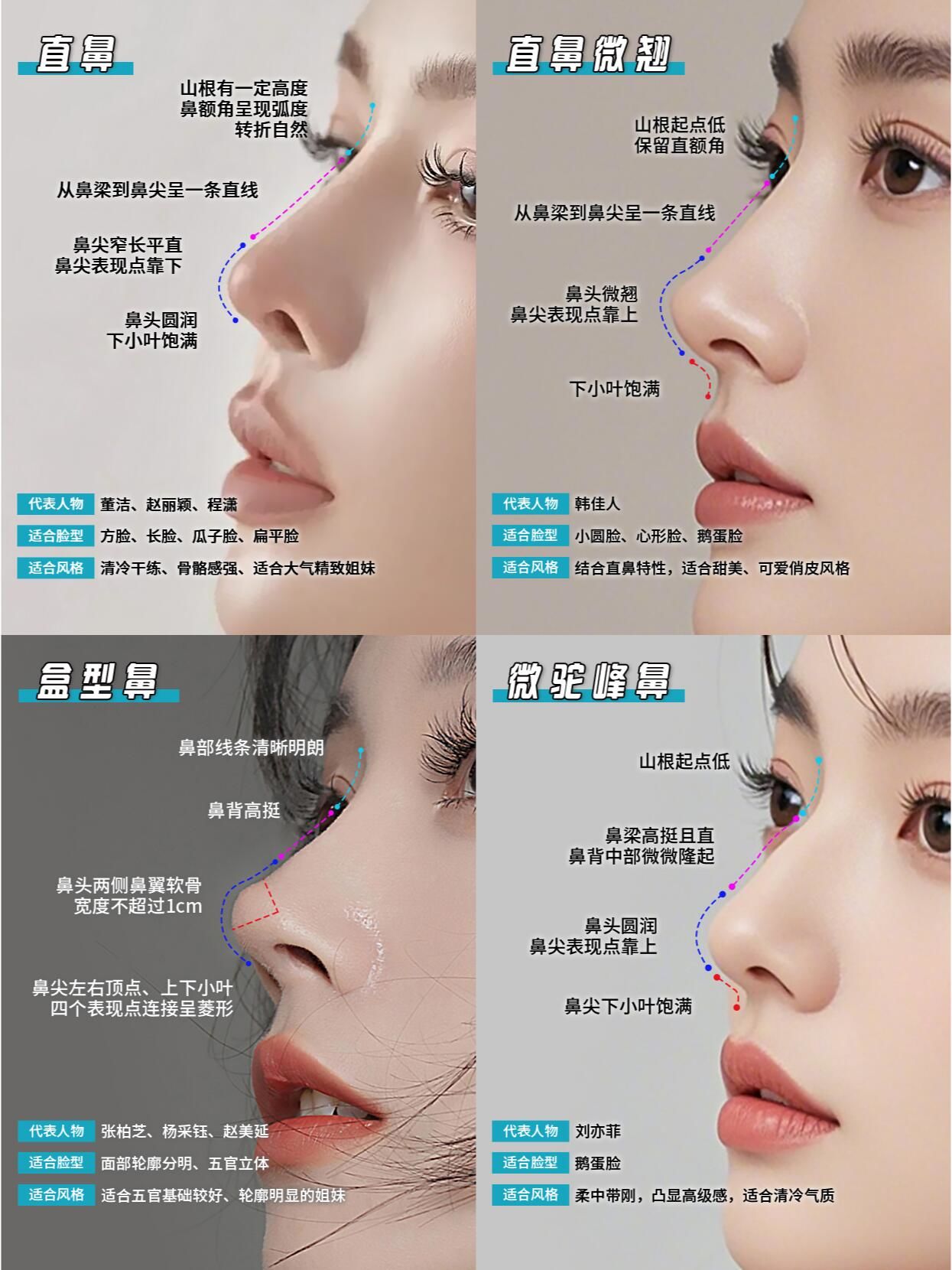 绝美鼻型拆解哪一款是你的理想型