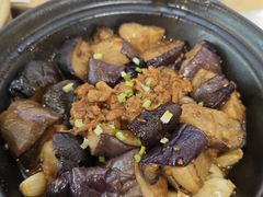 肉末茄子-万和春排骨砂锅米饭(新业广场店)