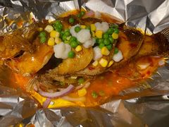 铁板鲈鱼-老头儿油爆虾(星光一期店)