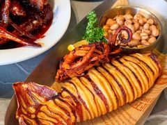 -草家酱蟹炭火烤肉店(珲春南路一店)