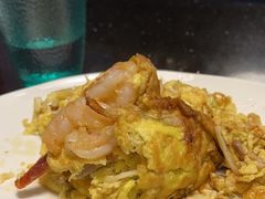 鲜虾韭黄叉烧炒蛋-南都咖啡西餐厅.全日茶点(福星路店)