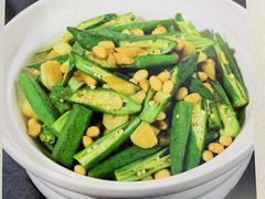 砂窝黄豆秋葵-黄河轩民间菜(吉祥街店)