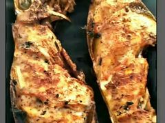 烤时令鲜鱼-渔家小院观海海肠捞饭地方菜(环海中路店)