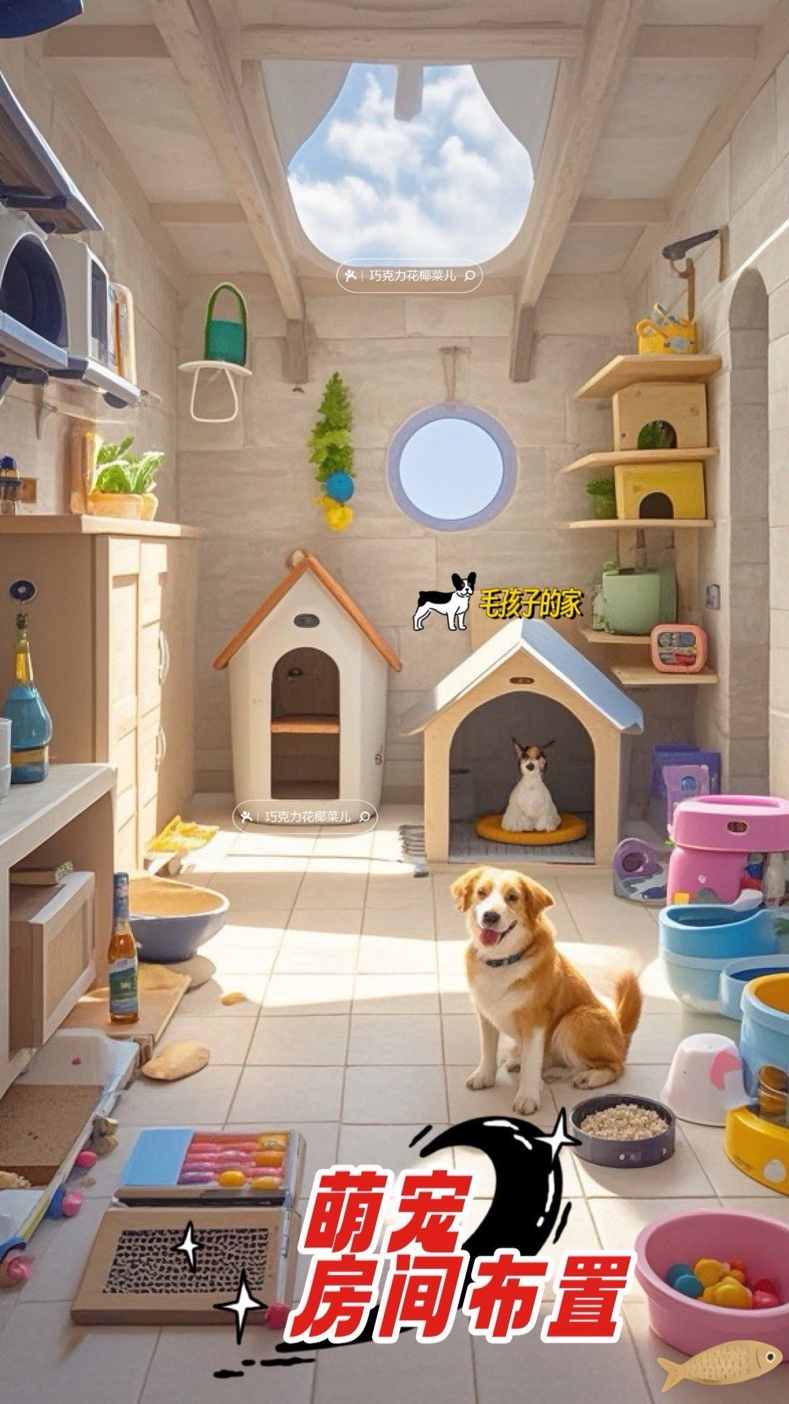 🐾🎀适合宠物居住的房间布置风格✨💖都给我冲
