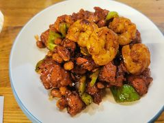椒香虾仁爆鸡球-陈傻子餐厅(世纪都会店)