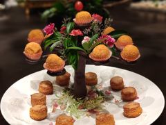 果树黄金球拼杏仁鱼饼-天瑞轩·粤菜餐厅