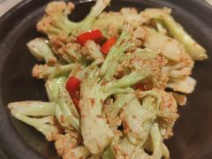 虾酱焗花菜-恭喜上堓砂锅焗·海鲜大排档(闵行龙湖店)