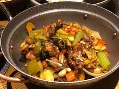 嫩仔姜炒牛蛙-吃饭皇帝大土家民族菜(正大广场店)