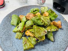 原生态虎皮尖椒炒素蛋-天天向上素食餐厅(五台山店)