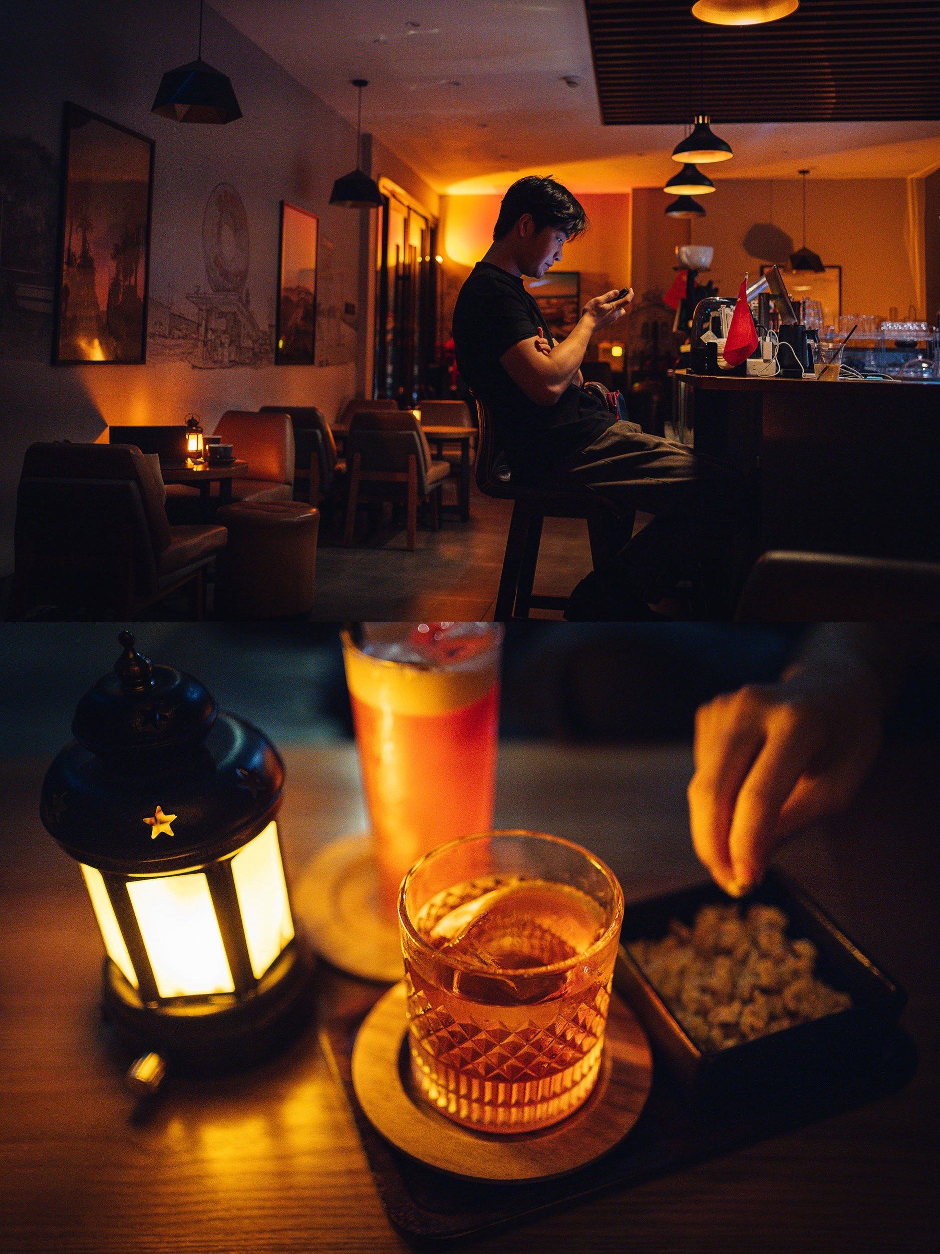 小酌微醺,调酒帅哥,这家咖啡酒吧的鸡尾酒真正